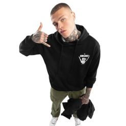 Bluza dresowa lifestyle z kapturem męska Vibes. Czarne bluzy męskie SIROKO, m, bez wzorów, z bawełny, z kapturem, na fitness i siłownię. Za 78.00 zł.