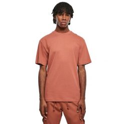 Koszulka Męska Gładka Taliowana. Brązowe koszulki sportowe męskie Urban Classics, m, bez wzorów, bez kołnierzyka, bez ramiączek, trekkingowe. Za 57.99 zł.