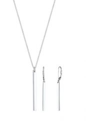 Elli Zestaw Damski Brelok do torebki Łańcuszek Pancerny 925 Sterling Silver Geometryczny 55 cm Zestawy 1 ct. Szare torebki do ręki damskie Elli, z aplikacjami, z materiału, klasyczne, zdobione, bez dodatków. Za 228.99 zł.