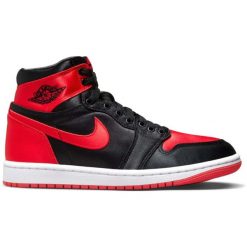 Air Jordan 1 Retro High OG Satin Bred. Czerwone buty sportowe męskie Jordan, bez zapięcia. Za 695.58 zł.