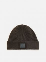 Dzianinowa czapka beanie - brązowy. Brązowe czapki i kapelusze męskie Reserved, bez wzorów, z dzianiny. Za 59.99 zł.