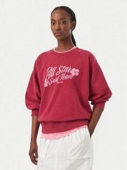 Roxy Bluza Lineup ERJFT05112 Bordowy Regular Fit. Czerwone bluzy damskie Roxy, xs, bez wzorów, z bawełny, bez kaptura. Za 249.99 zł.