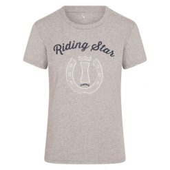 Koszulka damska Imperial Riding You Shine. Szare koszulki sportowe damskie IMPERIAL RIDING, bez wzorów, sportowe, bez kołnierzyka. Za 127.00 zł.