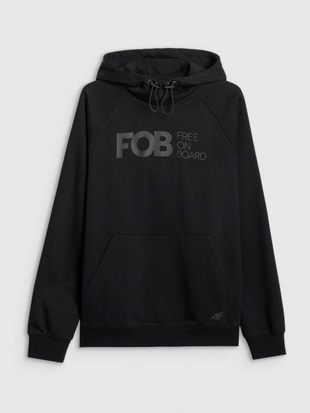 4F Bluza dresowa nierozpinana z kapturem męska - czarna L. Czarne bluzy męskie 4f, l, bez wzorów, z dresówki, z kapturem. Za 179.99 zł.