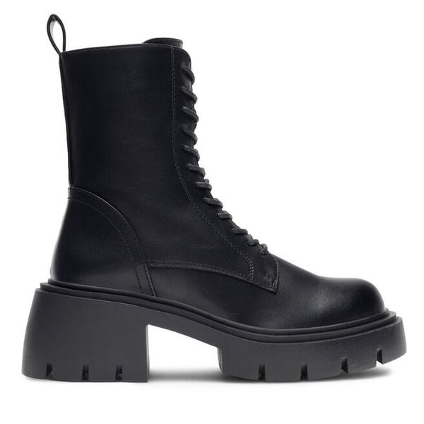 Trzewiki Jenny Fairy. Czarne botki damskie Jenny Fairy, bez obcasa, na słupku, bez zapięcia. Za 169.99 zł.