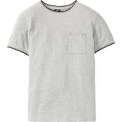 T-shirt z bawełny pique Regular Fit bonprix jasnoszary melanż. T-shirty męskie marki Giacomo Conti. Za 34.99 zł.