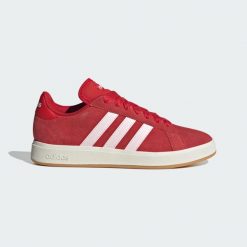 Buty Grand Court Base 00s. Białe obuwie sportowe damskie Adidas, bez wzorów, z gumy. Za 279.00 zł.