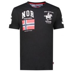 T-Shirt Geographical Norway JEQUESTRE MEN 254 czarny męska (SY1305H/GN-Black). Czarne t-shirty męskie Geographical Norway, m, bez wzorów, sportowe, bez kołnierzyka. Za 89.00 zł.