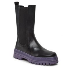 Botki Gabor. Czarne botki damskie Gabor, bez obcasa, na płaskiej podeszwie, bez zapięcia. Za 709.99 zł.