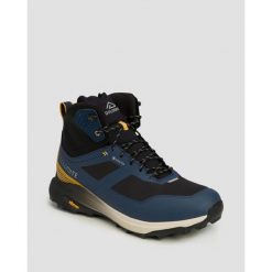 Buty męskie Dolomite NIBELIA HIGH GTX granatowo-musztardowe. Niebieskie trekkingi męskie Dolomite, trekkingowe. W wyprzedaży za 483.00 zł.
