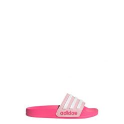 Klapki Adilette Shower. Białe klapki damskie Adidas, bez wzorów, sportowe, bez obcasa. Za 168.00 zł.
