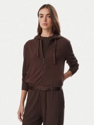 Guess Bluza O6GQ01 KCQP2 Brązowy Regular Fit. Brązowe bluzy damskie Guess, xs, z aplikacjami, z wiskozy, bez kaptura. Za 294.99 zł.