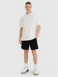 4F Spodenki dresowe męskie - czarne XL. Czarne krótkie spodenki sportowe męskie 4f, l, bez wzorów, z bawełny. W wyprzedaży za 59.99 zł.