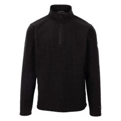 Bluza Polarowa Męska Ellerton. Czarne bluzy męskie Trespass, na zimę, l, bez wzorów, z dzianiny, bez kaptura. Za 305.99 zł.