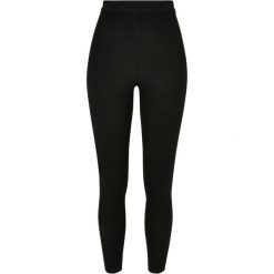 Legginsy Damskie Z Dzianiny Prążkowanej. Czarne legginsy damskie Urban Classics, xl, bez wzorów, z dzianiny, trekkingowe. Za 154.99 zł.