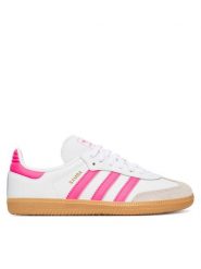Adidas Sneakersy Samba Og C JQ2827 Biały. Białe buty sportowe dziewczęce Adidas, bez wzorów, ze skóry, bez zapięcia. Za 219.99 zł.