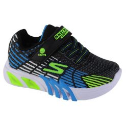 Buty sportowe Sneakersy chłopięce, Flex-Glow Elite. Czarne buty sportowe chłopięce Skechers, bez wzorów, z syntetyku, bez zapięcia, trekkingowe, Skechers Sport. Za 169.99 zł.