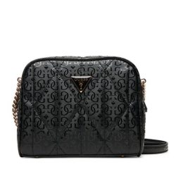 Torebka Guess. Czarne listonoszki damskie Guess, z aplikacjami, bez dodatków. Za 349.99 zł.