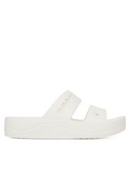 Crocs Klapki BAYA PLATFORM SANDAL 208188-100 Biały. Białe klapki damskie Crocs, bez wzorów, z tworzywa sztucznego, bez obcasa. Za 139.99 zł.