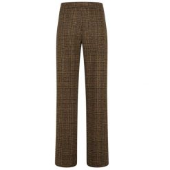 Spodnie Deha Palazzo W Kratę Z Żakardu Damskie. Brązowe spodnie materiałowe damskie Deha, s, bez wzorów, z elastanu. Za 484.99 zł.