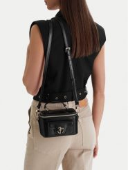 Eva Minge Torebka EO-AMY-LDA8633 Czarny. Czarne torebki do ręki damskie Eva Minge, bez wzorów, z materiału, bez dodatków. Za 199.99 zł.