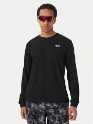 Reebok Longsleeve Feliks RK25738CCM Czarny Regular Fit. Czarne bluzki z długim rękawem męskie Reebok, m, bez wzorów, z bawełny, bez kołnierzyka. Za 99.99 zł.