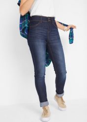 Dżinsy Slim Fit, high-waist, SLIM, komfort-stretch. Niebieskie jeansy damskie bonprix, z podwyższonym stanem. Za 97.99 zł.