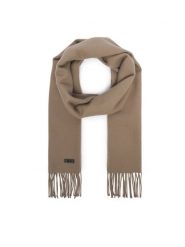 BOSS Szalik Naster 50517218 Beżowy. Brązowe rękawiczki męskie Boss, bez wzorów, z wełny. Za 349.99 zł.