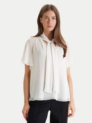 Marciano Guess Bluzka 6RGH03 7429A Biały Regular Fit. Białe bluzki damskie Marciano Guess, z aplikacjami, z syntetyku, bez kołnierzyka, bez ramiączek. Za 449.99 zł.