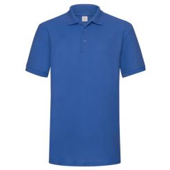 Męska Koszulka Polo O Gramaturze 65/35. Niebieskie koszulki polo męskie Fruit of the Loom, m, bez wzorów, bez ramiączek. Za 63.99 zł.
