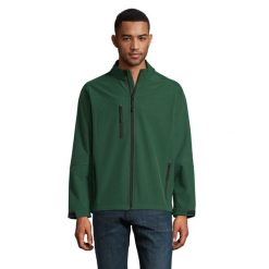 Kurtka Męska Relax Soft Shell. Zielone kurtki męskie SOL'S, l, bez wzorów, sportowe, bez kaptura. Za 217.99 zł.