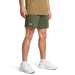Spodenki krótkie męskie Under Armour Vanish Woven 6in Shorts. Zielone krótkie spodenki sportowe męskie Under Armour, m, bez wzorów, na fitness i siłownię. Za 119.99 zł.
