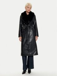 MICHAEL Michael Kors Płaszcz przejściowy 77B1402M52 Czarny Regular Fit. Czarne płaszcze damskie MICHAEL Michael Kors, m, bez wzorów, ze skóry, bez kaptura. Za 1,359.00 zł.