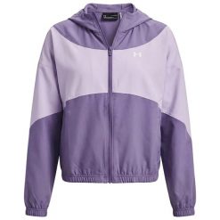 Bluza Under Armour Ua Rival Woven Jkt Hd Damskie. Fioletowe bluzy damskie Under Armour, s, bez wzorów, z elastanu, z kapturem. Za 416.99 zł.