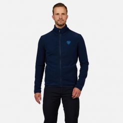 Polar z pełnym zamkiem błyskawicznym Rossignol Strawpile. Niebieskie kurtki sportowe męskie Rossignol, m, bez wzorów, z polaru, narciarskie. Za 385.60 zł.