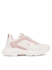 Calvin Klein Sneakersy Low Cut Lace-Up V3A9-83233-1844 S Biały. Białe buty sportowe dziewczęce Calvin Klein, bez wzorów, ze skóry, bez zapięcia. Za 459.99 zł.