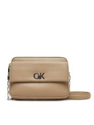 Calvin Klein Torebka Ck Pocket Camera Bag K60K613089 Brązowy. Brązowe torebki do ręki damskie Calvin Klein, bez wzorów, ze skóry, wizytowe, bez dodatków. Za 269.99 zł.