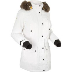Kurtka outdoorowa z kapturem bonprix biel wełny. Białe kurtki damskie bonprix, z wełny. Za 269.99 zł.