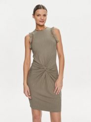 Guess Sukienka koktajlowa Olga W4GK30 KC7H2 Zielony Bodycon Fit. Zielone sukienki damskie Guess, xs, z aplikacjami, z wiskozy, wizytowe, bez kołnierzyka, bez ramiączek, bodycon. Za 599.99 zł.