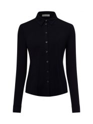 Marc O'Polo bluzka koszulowa Kobiety wiskoza niebieski, XXL. Niebieskie bluzki damskie Marc O'Polo, xxl, bez wzorów, z dżerseju, eleganckie, bez kołnierzyka, bez ramiączek. Za 379.95 zł.