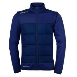 Kurtka z odpinanymi rękawami Uhlsport Essential. Czarne kurtki męskie Uhlsport, xl, bez wzorów, z materiału, do piłki nożnej. W wyprzedaży za 259.50 zł.