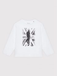 Pepe Jeans Bluzka Brenda PG502918 Biały Regular Fit. Białe t-shirty i topy dla dziewczynek Pepe Jeans, bez wzorów, z bawełny, bez ramiączek. Za 119.99 zł.
