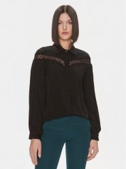 Liu Jo Koszula MF3137 T9121 Czarny Relaxed Fit. Czarne bluzki damskie Liu Jo, bez wzorów, z syntetyku, bez kołnierzyka, bez ramiączek. Za 439.99 zł.