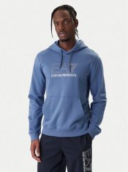 EA7 Emporio Armani Bluza 7M001313 AF13512 UB064 Niebieski Regular Fit. Niebieskie bluzy męskie EA7 Emporio Armani, m, bez wzorów, z bawełny, bez kaptura. Za 499.99 zł.