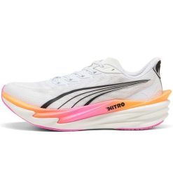 Buty Do Biegania Puma Deviate Nitro 4 Wns Damskie. Białe obuwie sportowe damskie Puma, bez wzorów, z gumy, do biegania. Za 680.99 zł.