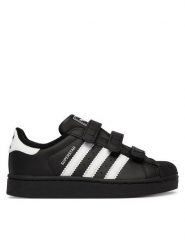 Adidas Sneakersy Superstar II Cf C JI3989 Czarny. Czarne buty sportowe dziewczęce Adidas, bez wzorów, ze skóry, bez zapięcia. Za 299.99 zł.