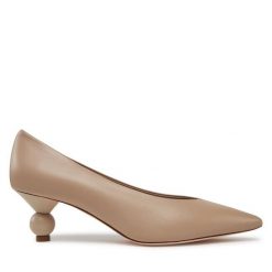 Czółenka Weekend Max Mara. Brązowe czółenka damskie Weekend Max Mara, bez wzorów, bez obcasa, bez zapięcia. Za 1,009.00 zł.