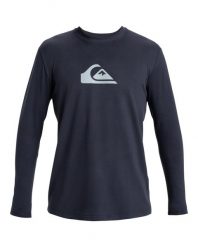 Koszulka surfingowa z długim rękawem UPF 50 dla Mężczyzn EVERYDAY SURF Czarny. Niebieskie bluzki z długim rękawem męskie Quiksilver, l, bez wzorów, z elastanu, bez kołnierzyka. Za 169.99 zł.