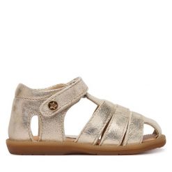 Sandały Naturino. Żółte sandały dziewczęce Naturino, bez zapięcia. Za 399.99 zł.