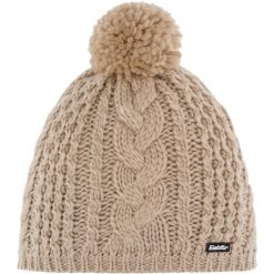 Czapka Eisbar Afra Pompon MÜ. Brązowe czapki i kapelusze damskie Eisbar, na zimę, bez wzorów, z materiału, sportowe. Za 150.00 zł.